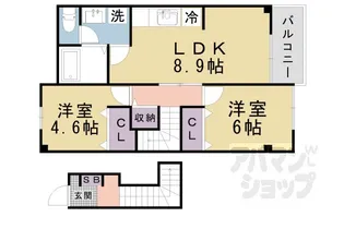 セントレア小野B【2階】の間取り