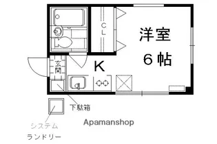 レディースコーポハヤフネ【2A号室】の間取り