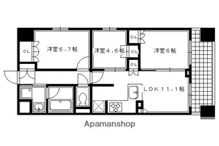 エクス【1103号室】の間取り