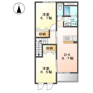 2DKの間取り画像