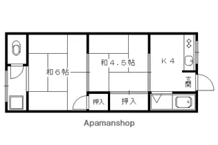 ハイツ白龍【2-B号室】の間取り