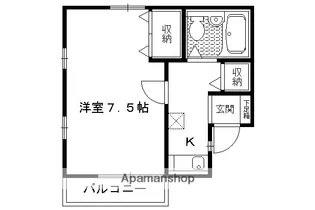 ハイツはみんぐ【202号室】の間取り
