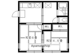 北白川ローズハイツ【202号室】の間取り