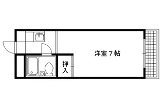 ヴィラ鴨川【203号室】の間取り