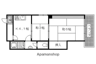 北園ハイツ【202号室】の間取り