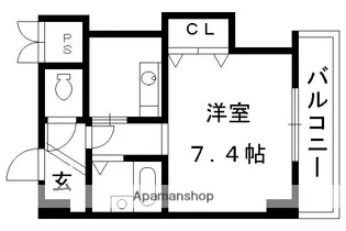 エスペランサ伏見【208号室】の間取り