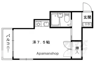 ラクティー大宅【16号室】の間取り