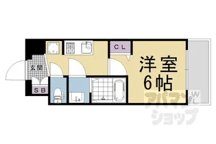 プレサンスTHE KYOTO 粋都【0306号室】の間取り