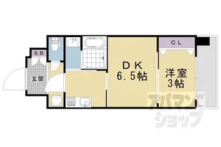 プレサンスTHE KYOTO 粋都【0411号室】の間取り