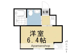 ノ レーヴ堀川高辻【103号室】の間取り