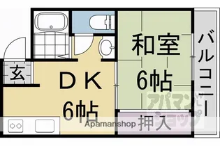 ミヤタマンション【401号室】の間取り