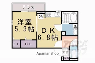ブリランタ壬生【N101号室】の間取り