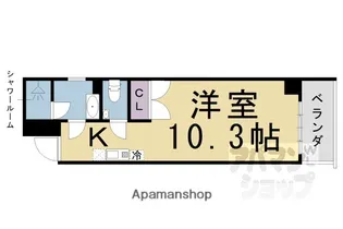 バウハウス富小路三条【503号室】の間取り