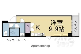 バウハウス富小路三条【505号室】の間取り