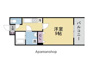 1Kの間取り画像