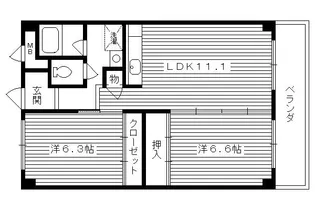 エイテルフラッツ【4階】の間取り
