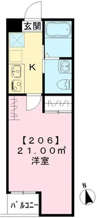 KAMO RIVER清水五条【206号室号室】の間取り