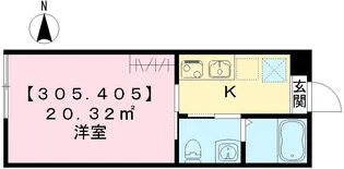 サンクトスコート五条室町【405号室号室】の間取り