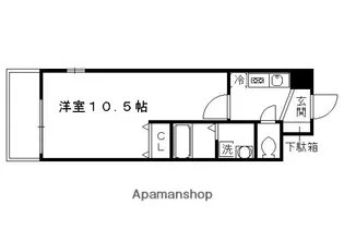 ボヌール伏見【211号室】の間取り