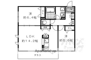 シャーメゾン前田【103号室】の間取り