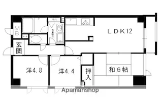 パインフィールド吉祥院【6階】の間取り