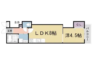プライベートレジデンス山科御陵【103号室】の間取り