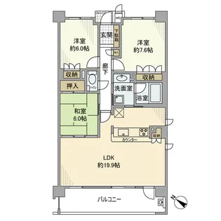 ディアステージ膳所【4階】の間取り