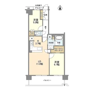 メイツ京都西大路【0408号室】の間取り