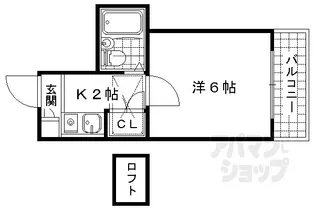 1Kの間取り画像