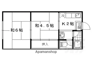 カーサ坂脇【G号室】の間取り