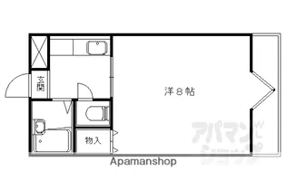 プランドール勧修寺【401号室】の間取り