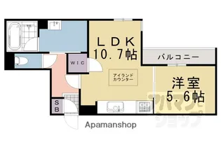 1LDKの間取り画像