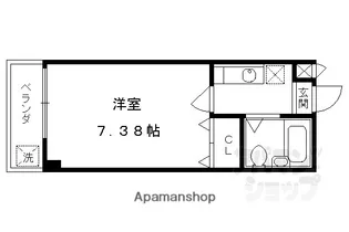 IZUTSUYA久【301号室】の間取り