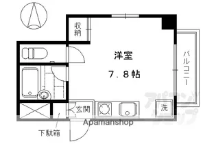 第40長栄グランドムール上鳥羽【301号室】の間取り