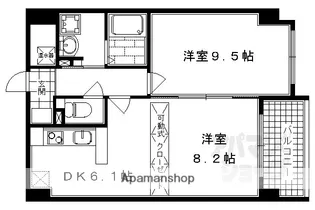 ジュネス木駒【403号室】の間取り