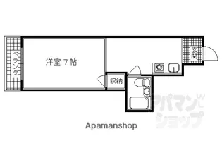万里小路アベニュー【4F号室】の間取り