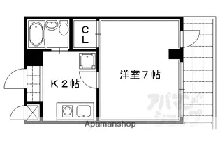 ステュディオフラット室町【407号室】の間取り