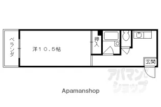 サニーハイツ五条【405号室】の間取り