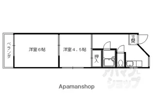サニーハイツ五条【203号室】の間取り