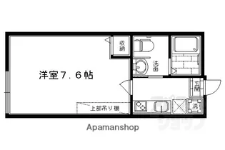 フラッティ堀川高辻【101号室】の間取り