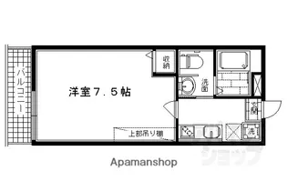 フラッティ堀川高辻【407号室】の間取り