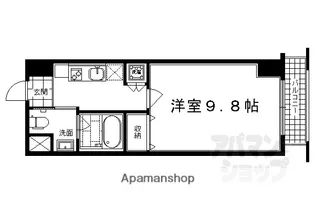クリスタルグランツ京都高辻【806号室】の間取り