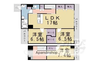 エベンエゼル三条【501号室】の間取り