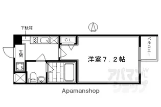 プレサンスNEO京都烏丸【1007号室】の間取り