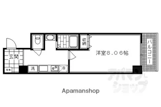 EAU DE VIE烏丸通【508号室】の間取り