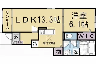 ベルエキップ【202号室】の間取り