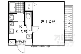 アークリード大津【301号室】の間取り