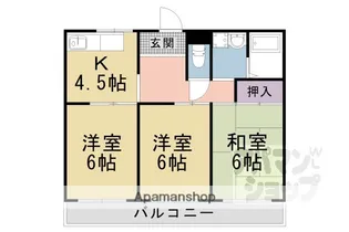 エクシード西大津【202号室】の間取り
