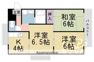 エクシード西大津【301号室】の間取り