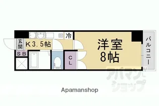 ミラージュ大津京【401号室】の間取り